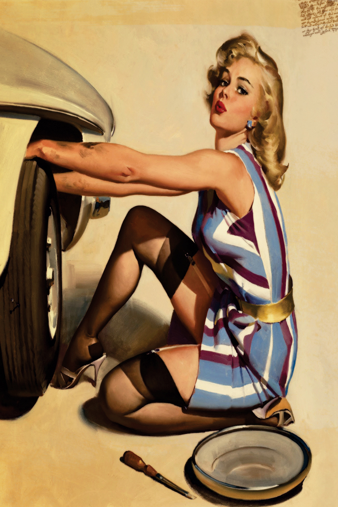 ΕΚΤΥΠΩΜΕΝΗ ΚΟΥΠΑ VINTAGE PIN-UP GIRL MECHANIC 00045 - Image 2