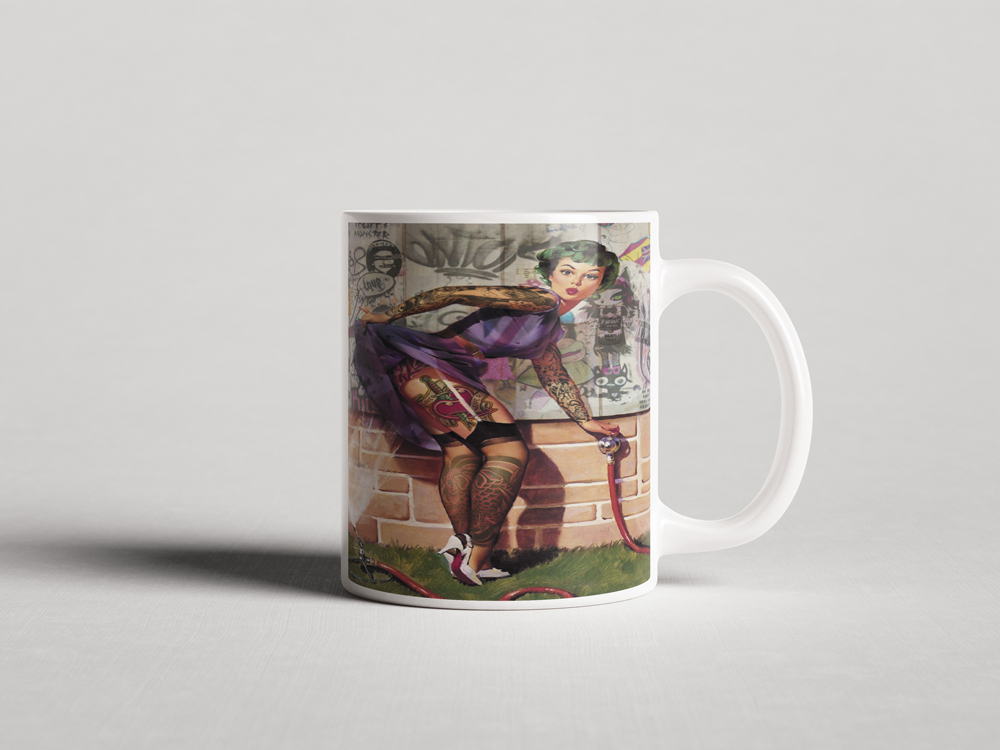 ΕΚΤΥΠΩΜΕΝΗ ΚΟΥΠΑ TATOOED ROCKABILLY SPRIKLER PIN-UP GIRL 00054