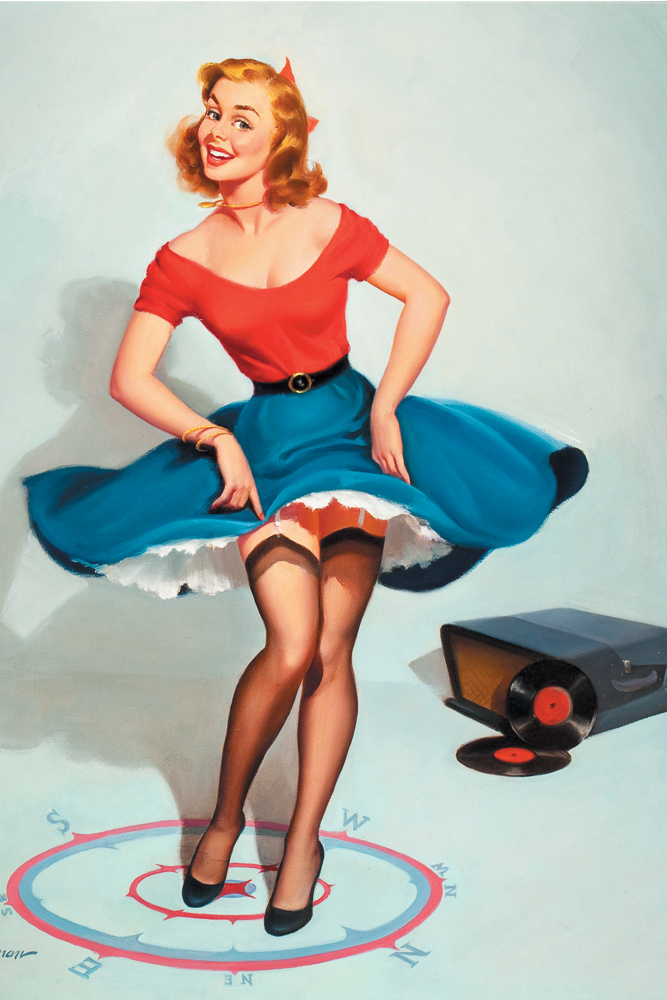 ΕΚΤΥΠΩΜΕΝΗ ΚΟΥΠΑ VINTAGE PIN-UP IN THE AIR 00111 - Image 2
