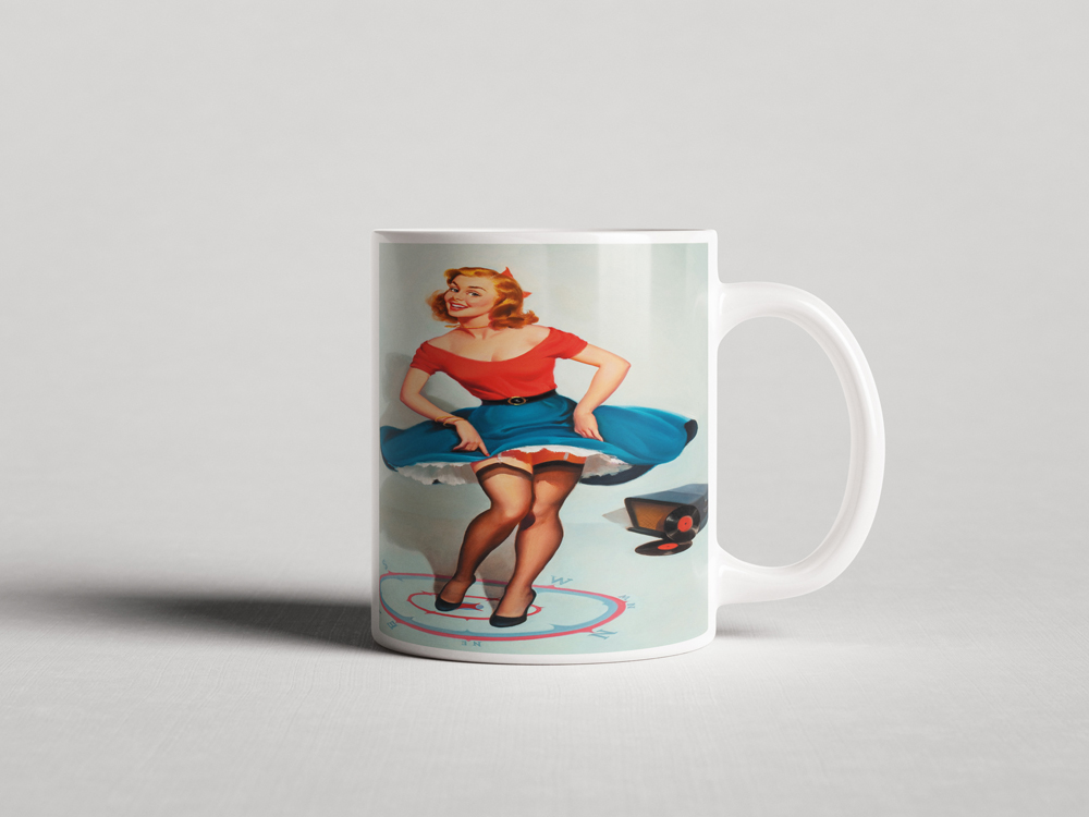 ΕΚΤΥΠΩΜΕΝΗ ΚΟΥΠΑ VINTAGE PIN-UP IN THE AIR 00111