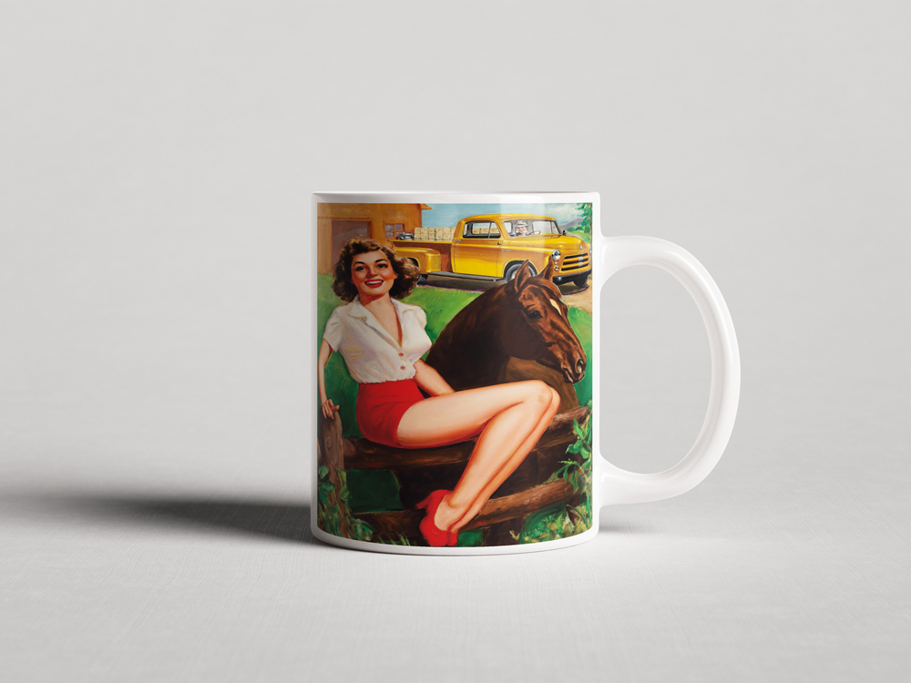 ΕΚΤΥΠΩΜΕΝΗ ΚΟΥΠΑ FARM GIRL PIN-UP 00125