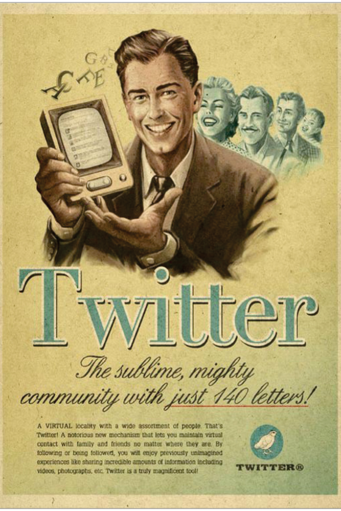 ΕΚΤΥΠΩΜΕΝΗ ΚΟΥΠΑ RETRO TWITTER AD 00357 - Image 2