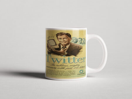 ΕΚΤΥΠΩΜΕΝΗ ΚΟΥΠΑ RETRO TWITTER AD 00357