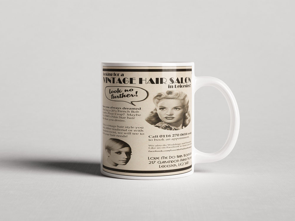 ΕΚΤΥΠΩΜΕΝΗ ΚΟΥΠΑ VINTAGE HAIR SALON 00358