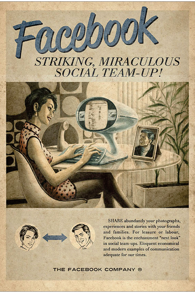 ΕΚΤΥΠΩΜΕΝΗ ΚΟΥΠΑ RETRO SOCIAL NETWORK 00365 - Image 2