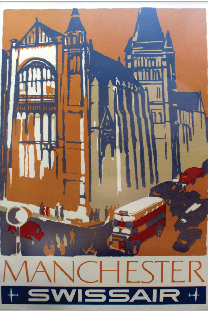 ΕΚΤΥΠΩΜΕΝΗ ΚΟΥΠΑ MANCHESTER SWISSAIR TRAVEL 00395 - Image 2