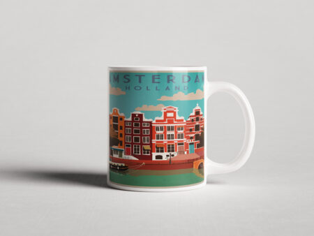 ΕΚΤΥΠΩΜΕΝΗ ΚΟΥΠΑ AMSTERDAM HOLLAND-CANAL HOUSES 00397