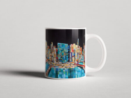 ΕΚΤΥΠΩΜΕΝΗ ΚΟΥΠΑ CHICAGO RIVER SKYLINE 00406
