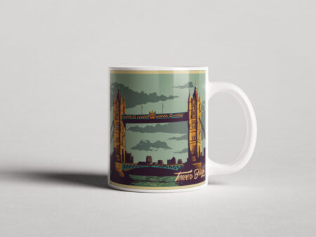 ΕΚΤΥΠΩΜΕΝΗ ΚΟΥΠΑ RETRO LONDON TOWER BRIDGE 00408