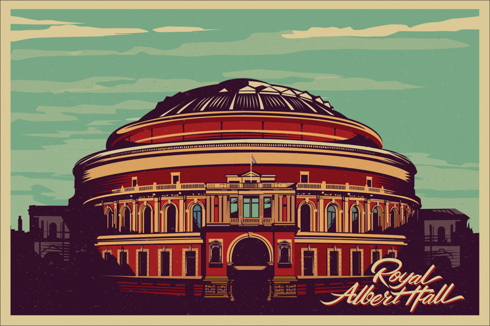 ΕΚΤΥΠΩΜΕΝΗ ΚΟΥΠΑ LONDON ROYAL ALBERT HALL-RETRO ART 00410 - Image 2
