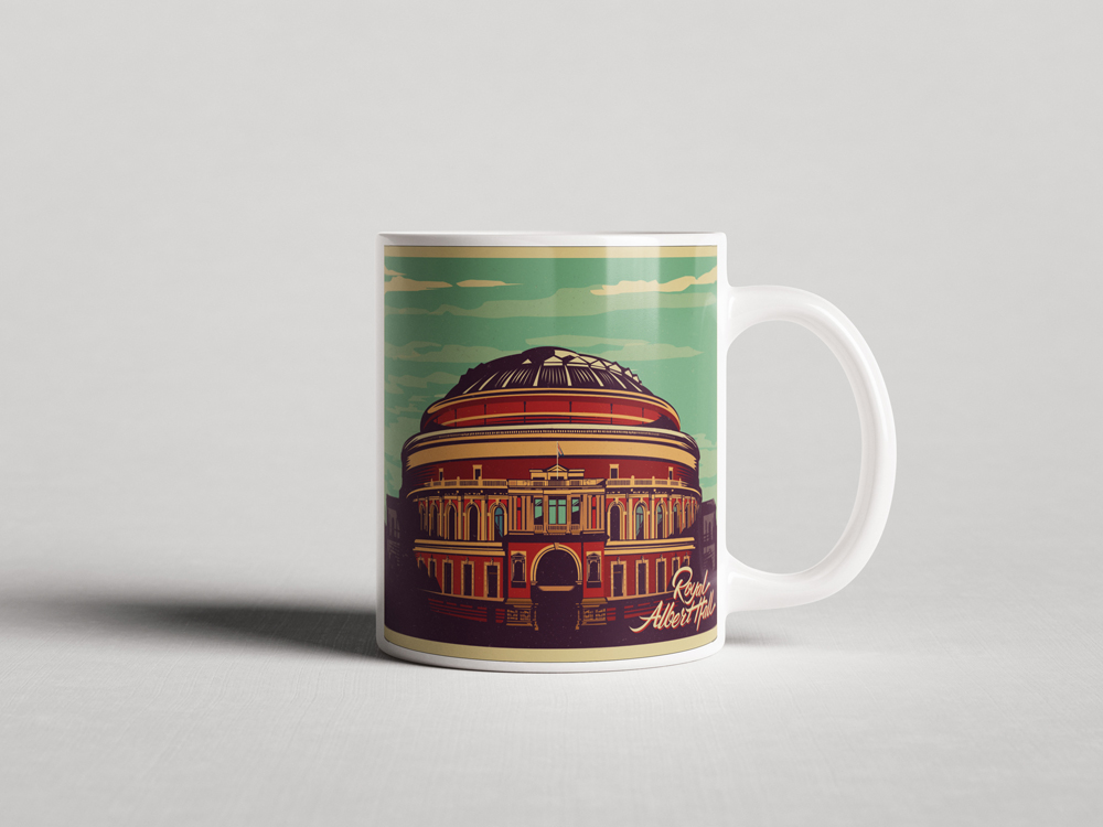 ΕΚΤΥΠΩΜΕΝΗ ΚΟΥΠΑ LONDON ROYAL ALBERT HALL-RETRO ART 00410