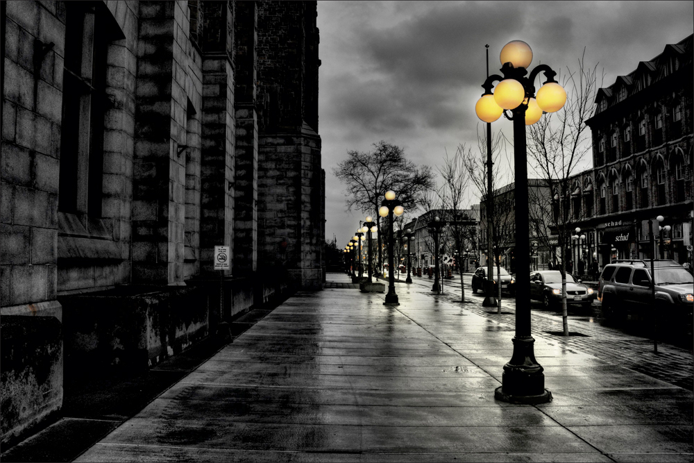 ΕΚΤΥΠΩΜΕΝΗ ΚΟΥΠΑ GLOWING STREET LAMPS-RAINY CITY BOULEVARD 00429 - Image 2