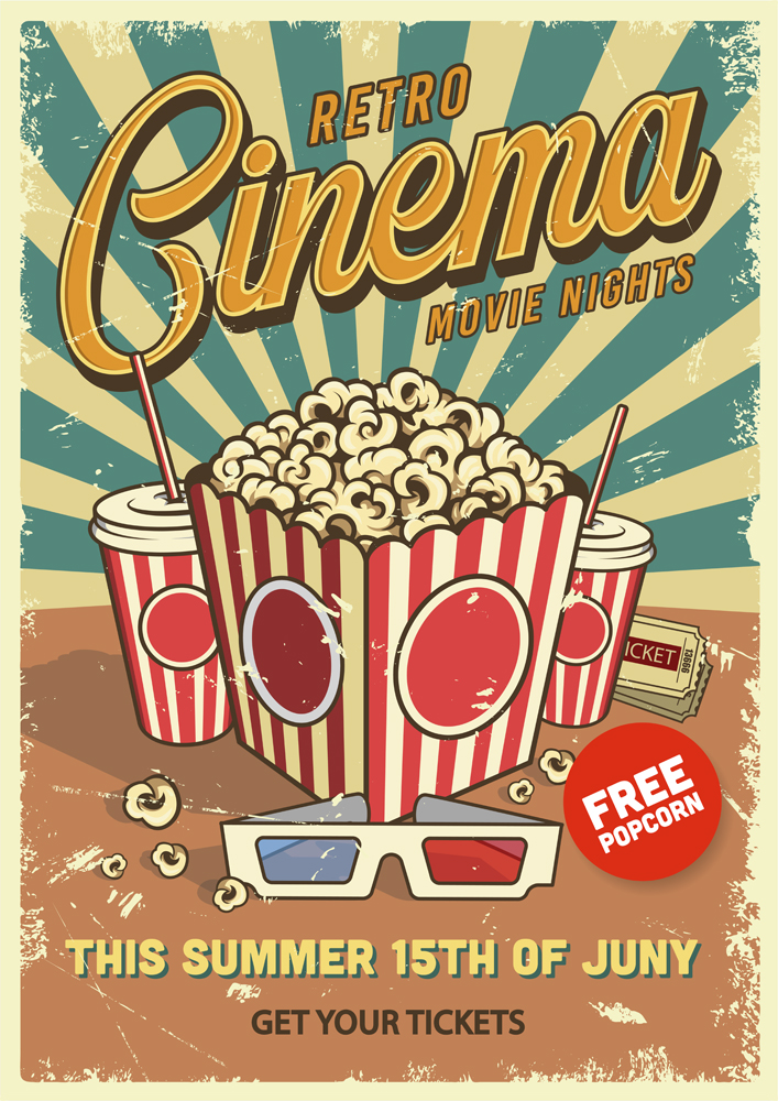 ΕΚΤΥΠΩΜΕΝΗ ΚΟΥΠΑ RETRO CINEMA POPCORN 00219 - Image 2