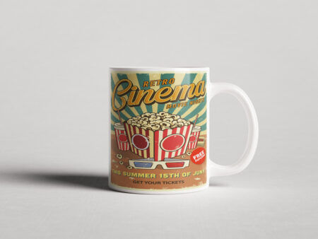ΕΚΤΥΠΩΜΕΝΗ ΚΟΥΠΑ RETRO CINEMA POPCORN 00219