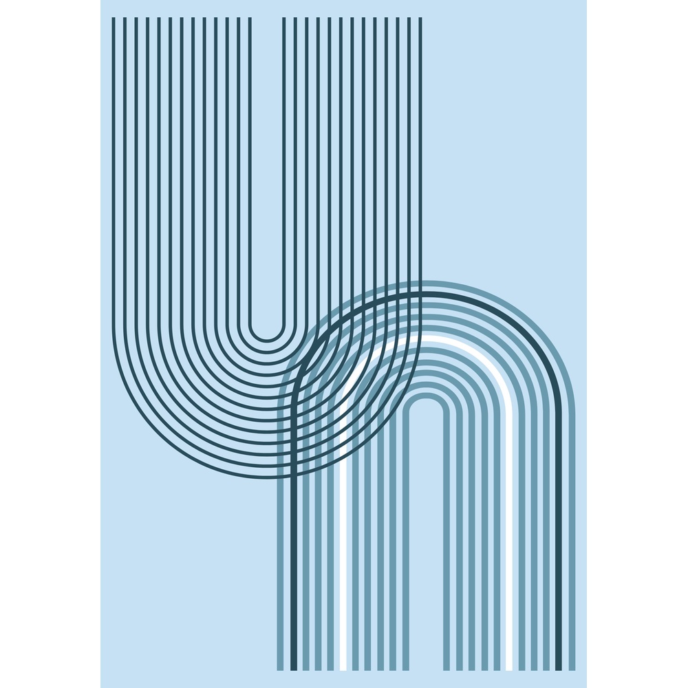 ΕΚΤΥΠΩΜΕΝΗ ΚΟΥΠΑ ABSTRACT BLUE ARCHES 00601 - Image 2