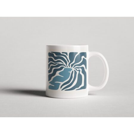 ΕΚΤΥΠΩΜΕΝΗ ΚΟΥΠΑ ABSTRACT BLUE BOTANICAL 00602