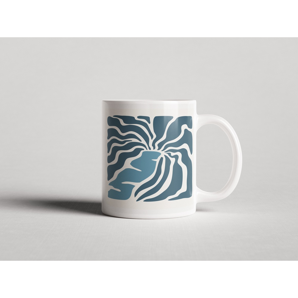 ΕΚΤΥΠΩΜΕΝΗ ΚΟΥΠΑ ABSTRACT BLUE BOTANICAL 00602
