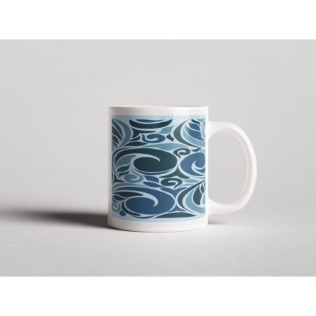 ΕΚΤΥΠΩΜΕΝΗ ΚΟΥΠΑ ABSTRACT BLUE SWIRL PATTERN 00603