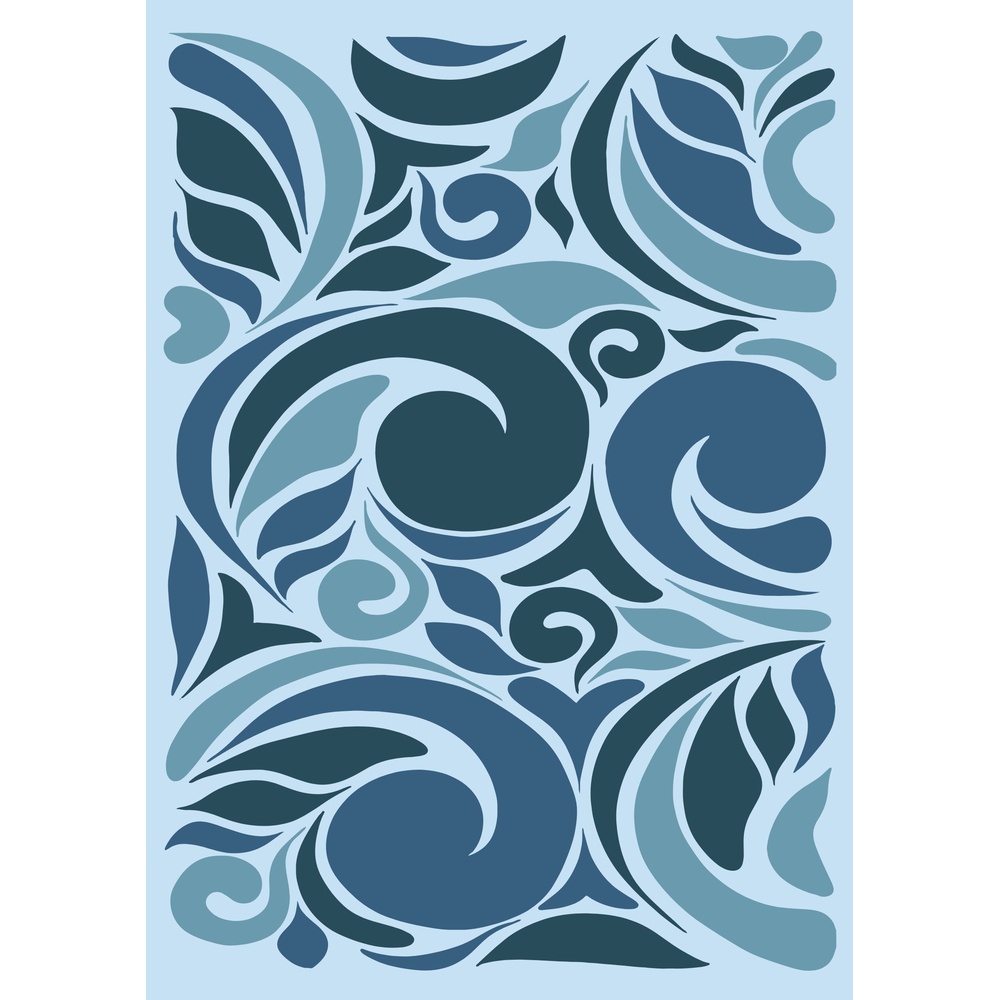 ΕΚΤΥΠΩΜΕΝΗ ΚΟΥΠΑ ABSTRACT BLUE SWIRL PATTERN 00603 - Image 2