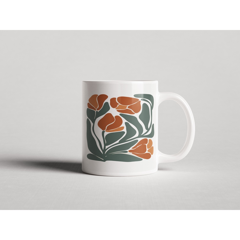 ΕΚΤΥΠΩΜΕΝΗ ΚΟΥΠΑ ABSTRACT FLORAL ART 00607