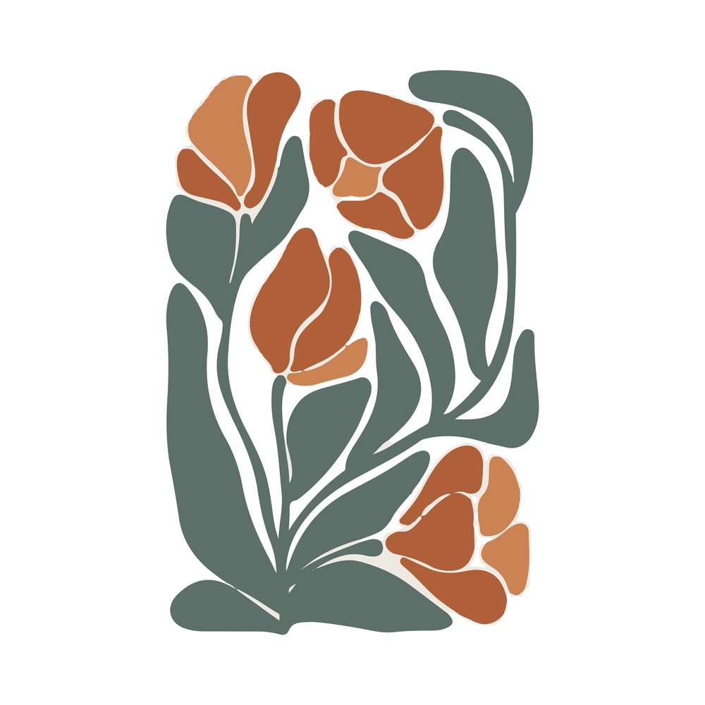 ΕΚΤΥΠΩΜΕΝΗ ΚΟΥΠΑ ABSTRACT FLORAL ART 00607 - Image 2