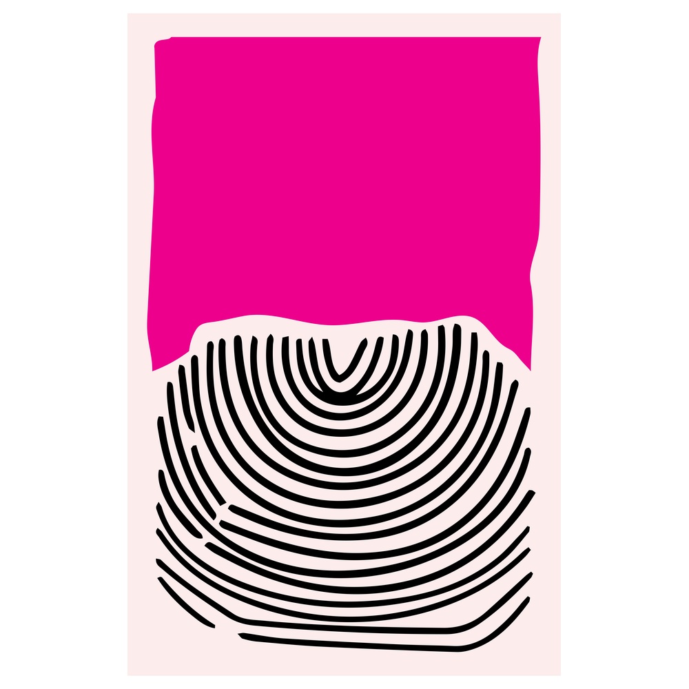 ΕΚΤΥΠΩΜΕΝΗ ΚΟΥΠΑ ABSTRACT PINK LINE ART 00609 - Image 2