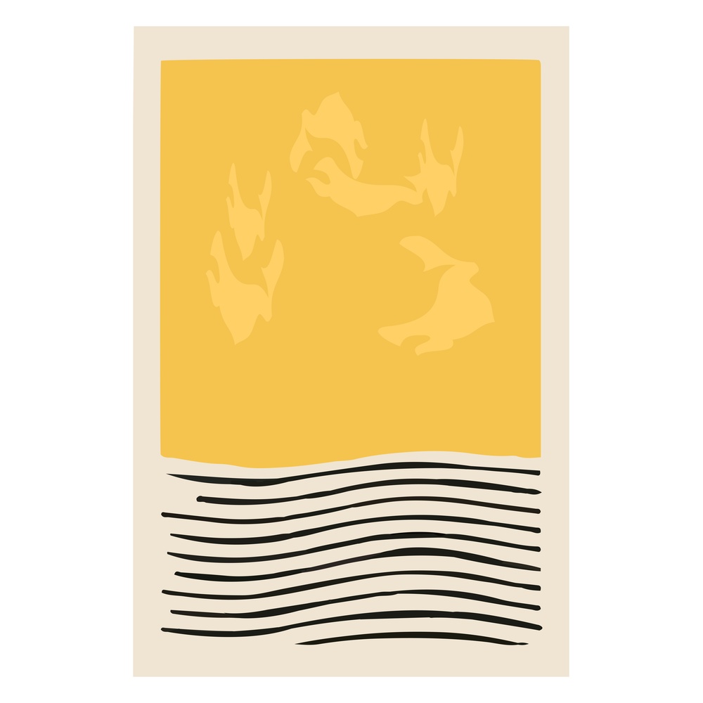 ΕΚΤΥΠΩΜΕΝΗ ΚΟΥΠΑ ABSTRACT YELLOW ART PRINT 00611 - Image 2