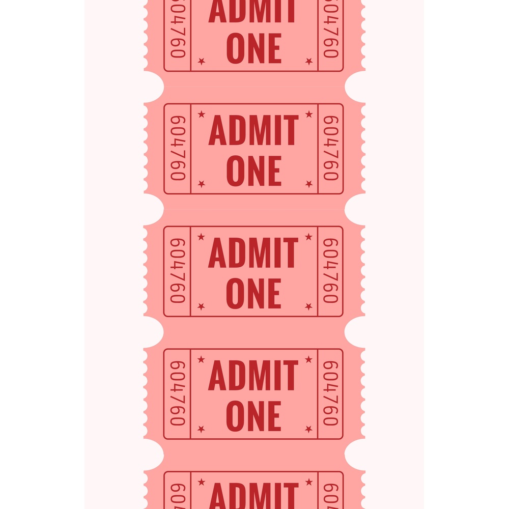 ΕΚΤΥΠΩΜΕΝΗ ΚΟΥΠΑ ADMIT ONE TICKETS 00615 - Image 2