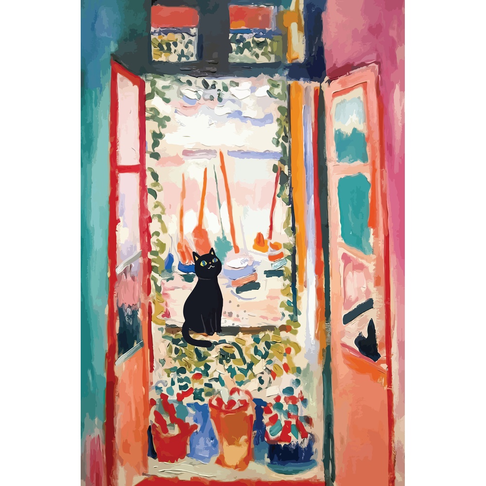 ΕΚΤΥΠΩΜΕΝΗ ΚΟΥΠΑ BLACK CAT WINDOW ART 00622 - Image 2