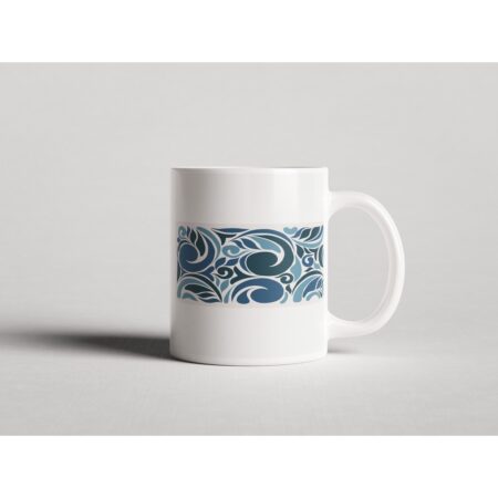 ΕΚΤΥΠΩΜΕΝΗ ΚΟΥΠΑ BLUE ABSTRACT SWIRL PATTERN 00623