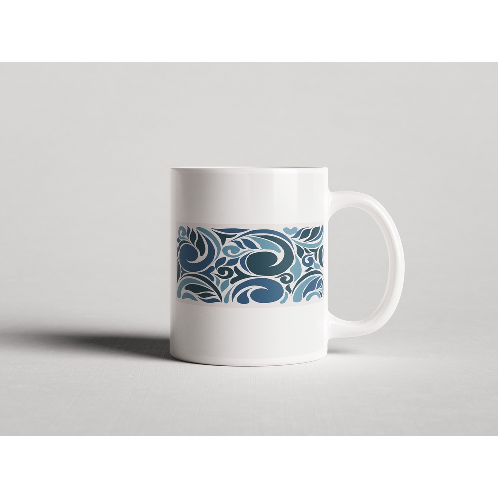 ΕΚΤΥΠΩΜΕΝΗ ΚΟΥΠΑ BLUE ABSTRACT SWIRL PATTERN 00623
