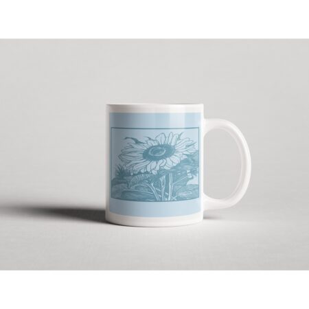ΕΚΤΥΠΩΜΕΝΗ ΚΟΥΠΑ BLUE SUNFLOWER ILLUSTRATION 00625