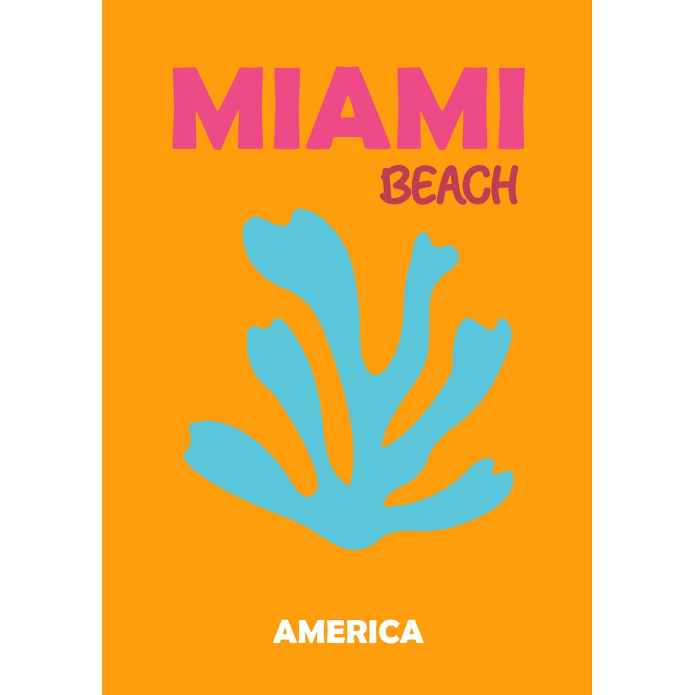 ΕΚΤΥΠΩΜΕΝΗ ΚΟΥΠΑ MIAMI BEACH POSTER 00703 - Image 2