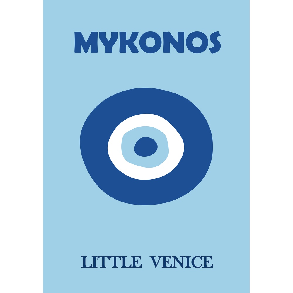 ΕΚΤΥΠΩΜΕΝΗ ΚΟΥΠΑ MYKONOS EVIL EYE POSTER 00707 - Image 2