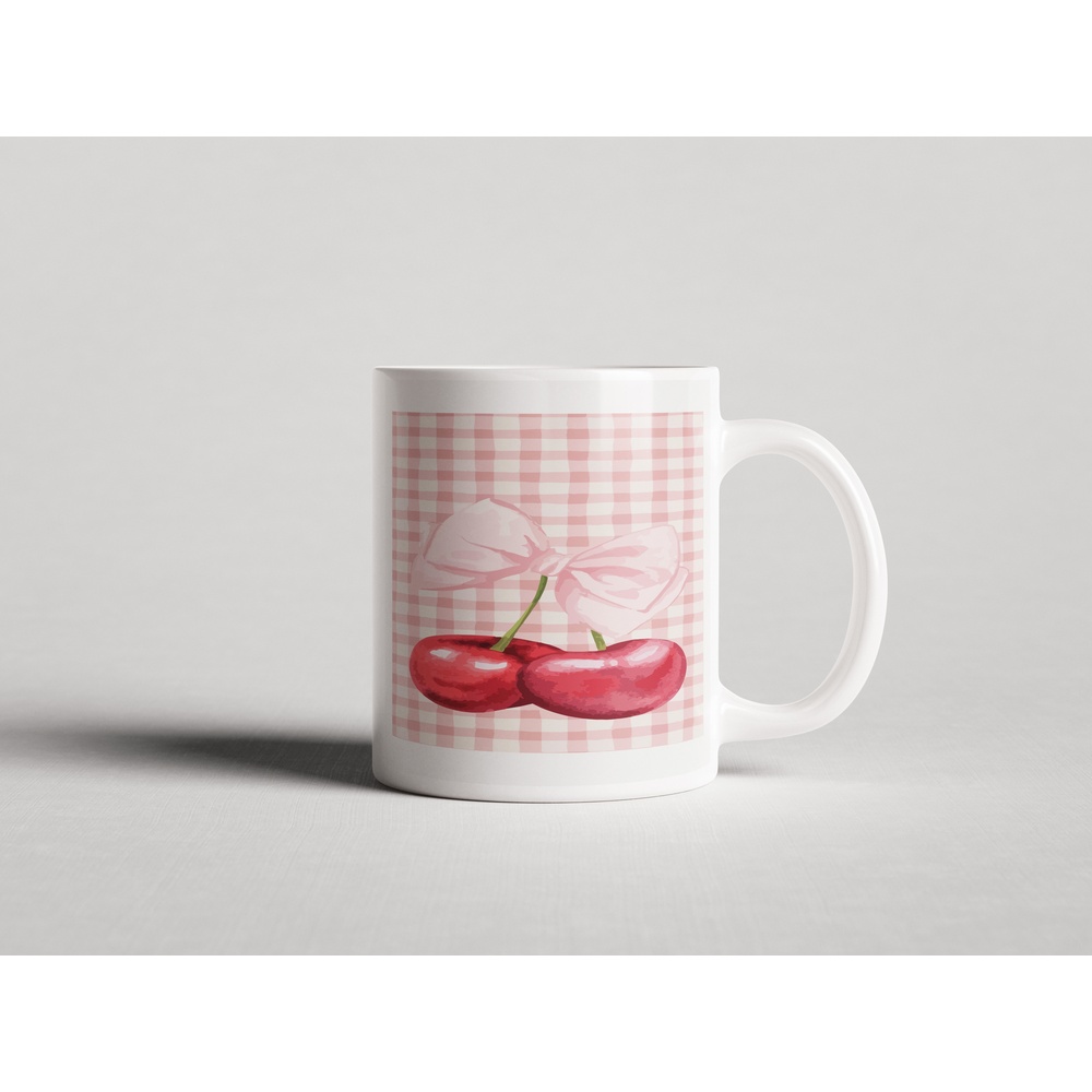 ΕΚΤΥΠΩΜΕΝΗ ΚΟΥΠΑ PINK BOW CHERRY GINGHAM 00716