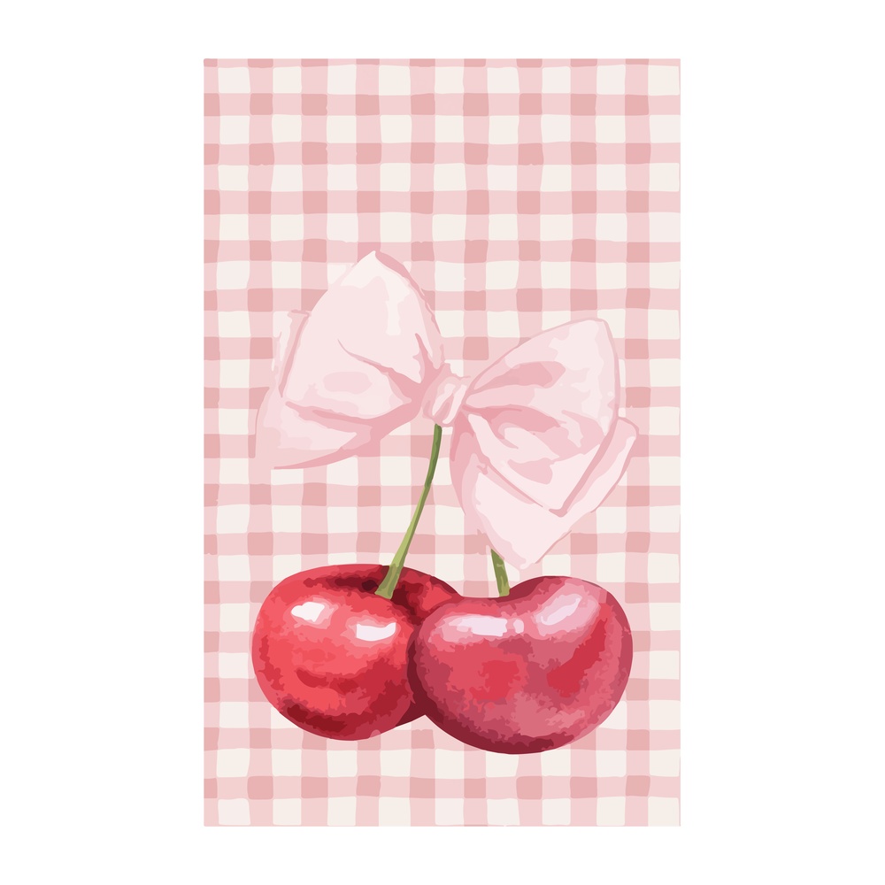 ΕΚΤΥΠΩΜΕΝΗ ΚΟΥΠΑ PINK BOW CHERRY GINGHAM 00716 - Image 2