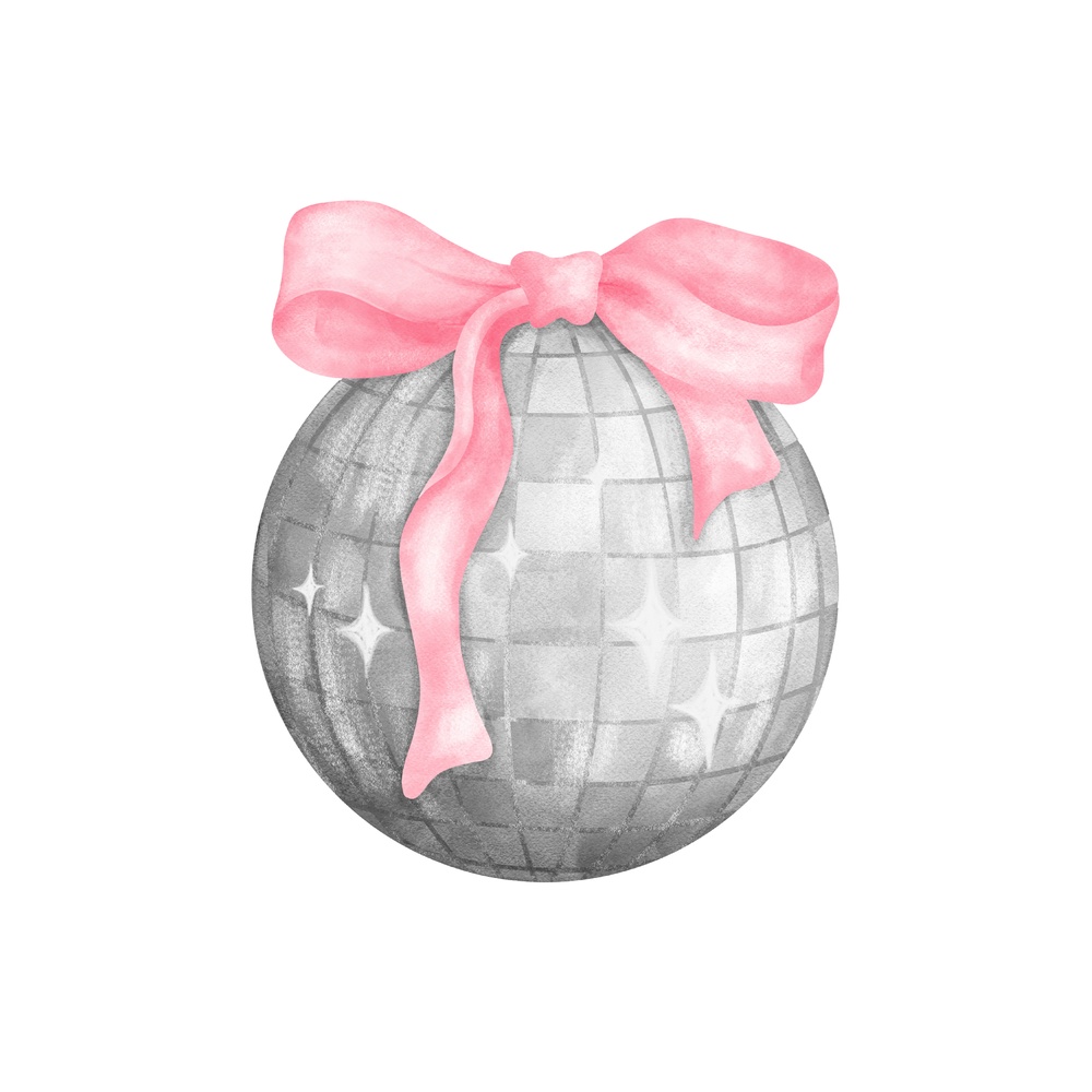 ΕΚΤΥΠΩΜΕΝΗ ΚΟΥΠΑ PINK BOW DISCO BALL 00717 - Image 2