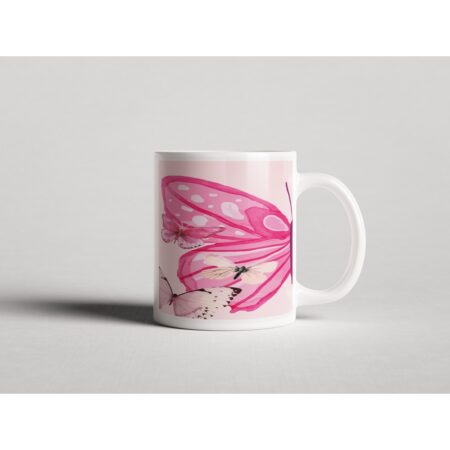 ΕΚΤΥΠΩΜΕΝΗ ΚΟΥΠΑ PINK BUTTERFLY ART 00720