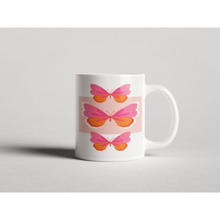 ΕΚΤΥΠΩΜΕΝΗ ΚΟΥΠΑ PINK BUTTERFLY PRINT 00723