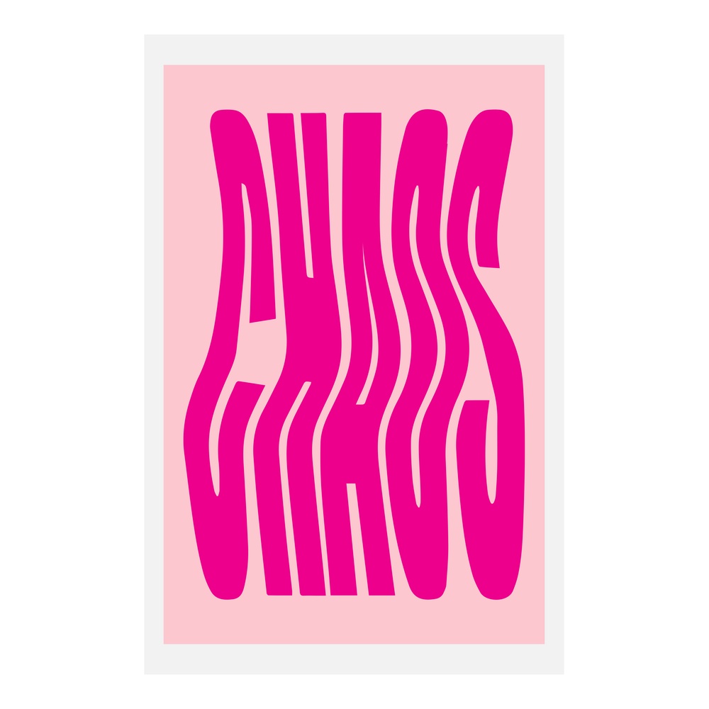 ΕΚΤΥΠΩΜΕΝΗ ΚΟΥΠΑ PINK CHAOS TYPOGRAPHY ART 00726 - Image 2