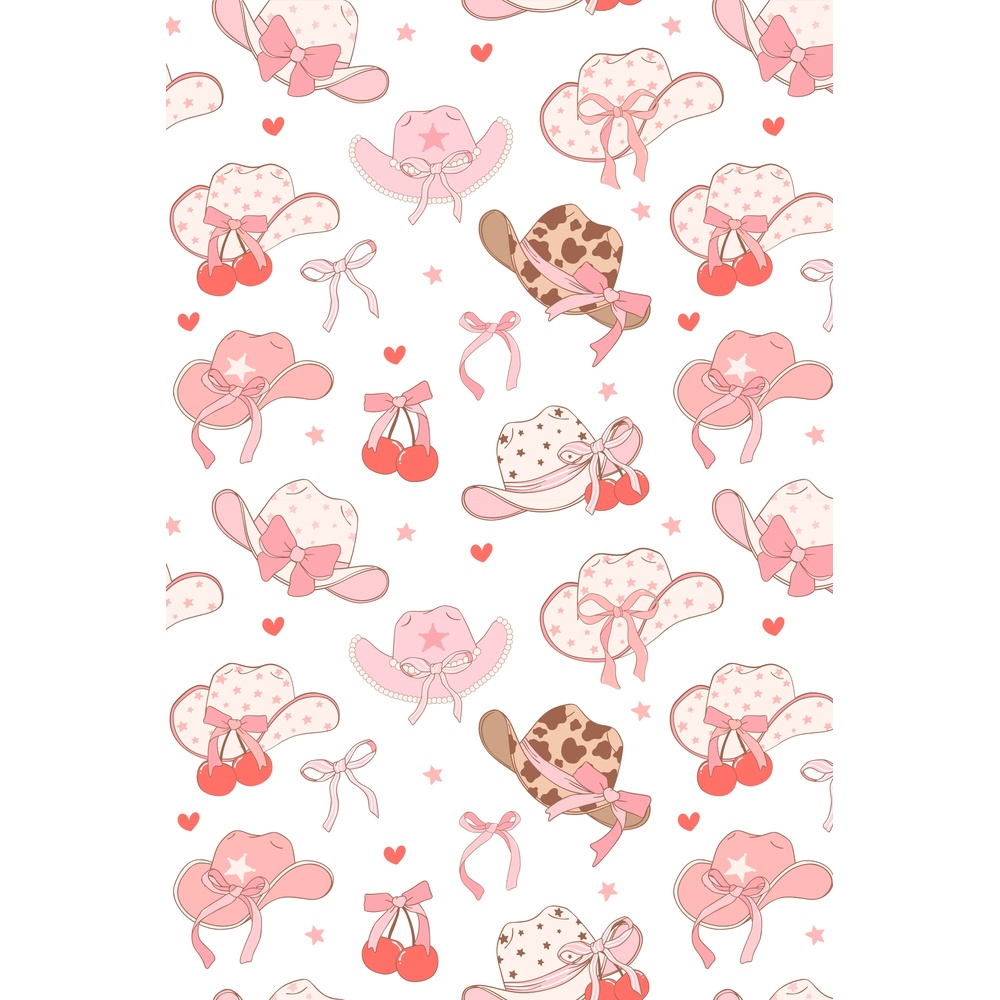 ΕΚΤΥΠΩΜΕΝΗ ΚΟΥΠΑ PINK COWGIRL HAT PATTERN 00734 - Image 2