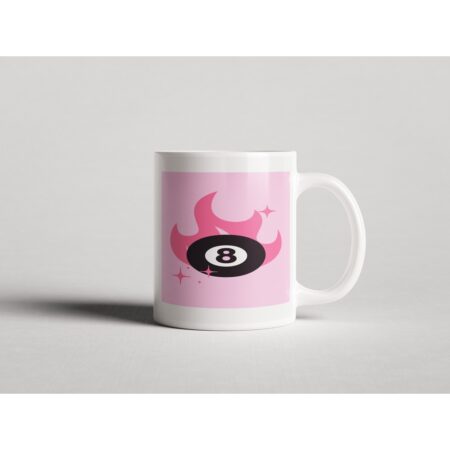 ΕΚΤΥΠΩΜΕΝΗ ΚΟΥΠΑ PINK FLAMING EIGHT BALL 00740