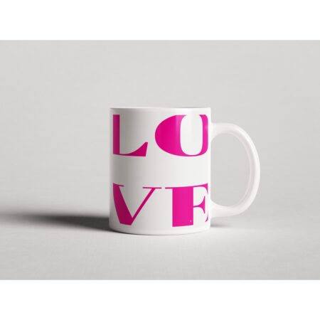 ΕΚΤΥΠΩΜΕΝΗ ΚΟΥΠΑ PINK LOVE TYPOGRAPHY PRINT 00764