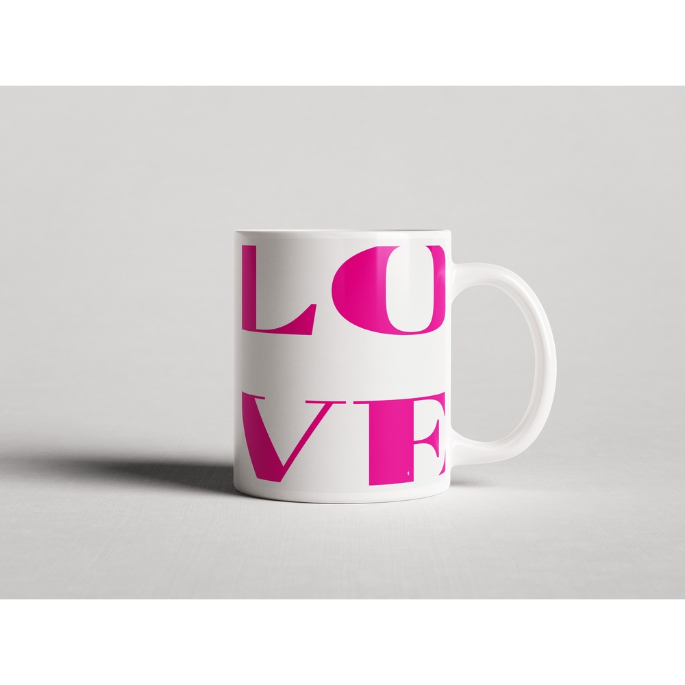 ΕΚΤΥΠΩΜΕΝΗ ΚΟΥΠΑ PINK LOVE TYPOGRAPHY PRINT 00764