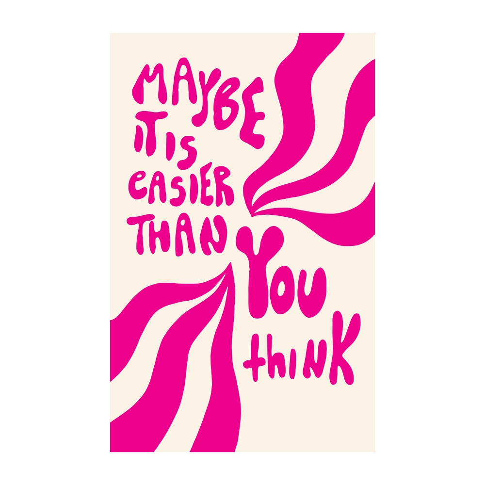 ΕΚΤΥΠΩΜΕΝΗ ΚΟΥΠΑ PINK QUOTE ART PRINT 00772 - Image 2