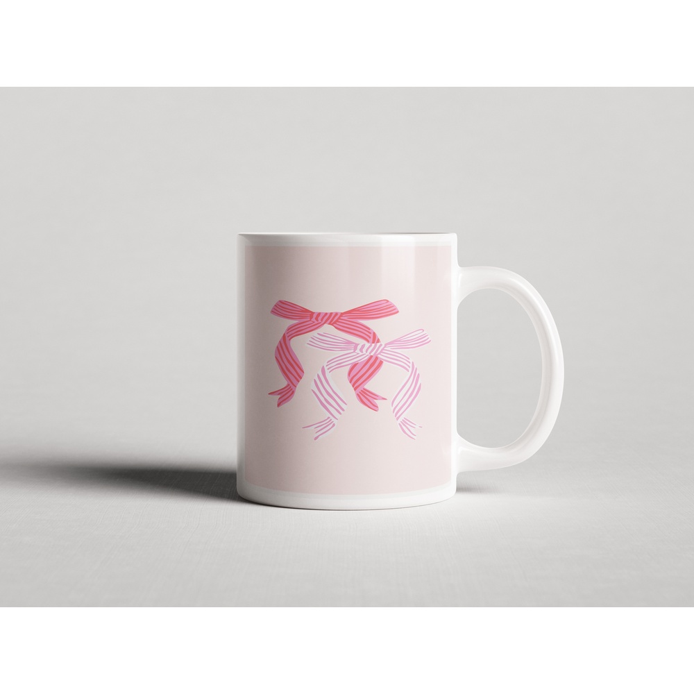 ΕΚΤΥΠΩΜΕΝΗ ΚΟΥΠΑ PINK STRIPED BOWS 00781
