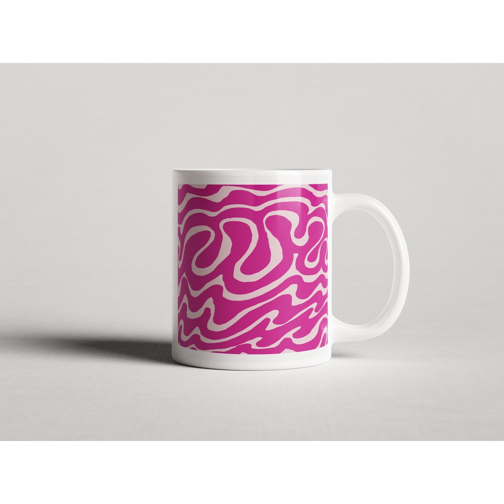 ΕΚΤΥΠΩΜΕΝΗ ΚΟΥΠΑ PINK WAVY PATTERN 00791