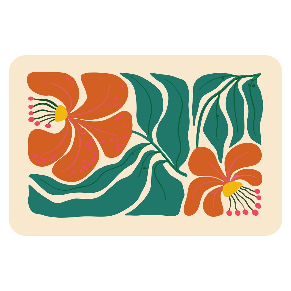 ΕΚΤΥΠΩΜΕΝΗ ΚΟΥΠΑ RETRO FLORAL BOTANICAL PATTERN 00805 - Image 2