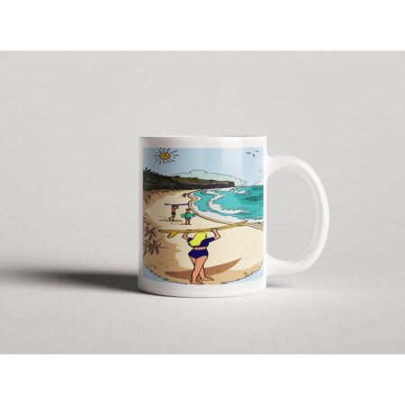 ΕΚΤΥΠΩΜΕΝΗ ΚΟΥΠΑ RETRO SURF BEACH ILLUSTRATION 00817