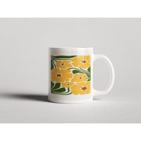 ΕΚΤΥΠΩΜΕΝΗ ΚΟΥΠΑ RETRO YELLOW FLORAL 00823